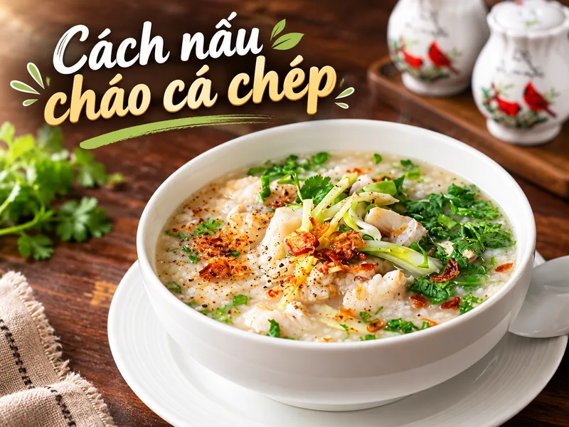 Cháo cá chép giàu dinh dưỡng, có vị ngọt thanh và thịt cá mềm.