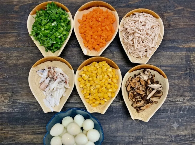 Nguyên liệu cho món súp gà ngon, đơn giản tại nhà